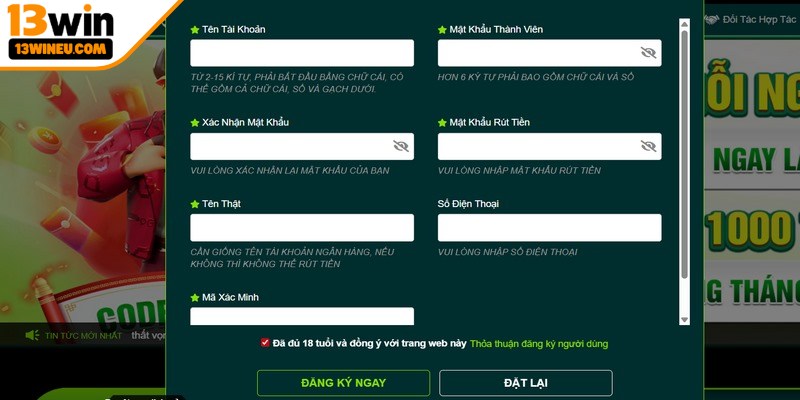 Điền đủ, chuẩn form gia nhập thành viên theo hướng dẫn trực tiếp
